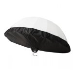 130CM Translucent Parabolic Umbrella With Black Back Lining