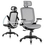 Gabrylly Ergonomic Office Chair High Back Home Desk Chair With Headrest Flip-up Arms 90-120 Tilt Lock And Wide Cushion Big And T
