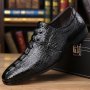 Plus Size Men's Solid Colour Pu Leather Upper Loafer Shoes Comfy Non Slip Durable Slip On Rubber Sole Dress Shoes Men's Footwear