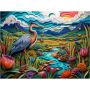 1000 Pieces Jigsaw Puzzle For Adults With Paper Art Heron Wetland