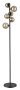 Bright Star Lighting Matt Black Floor Lamp With Smoke Colour Glass