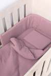 Lavender Pink Muslin Cot Duvet Cover - Incl Pillow Inner