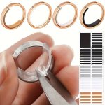 4PCS Invisible Ring Size Adjuster Sticker - Transparent Resizer For Loose Rings - Jewelry Tool For Perfect Fit Loose Ring Sizes