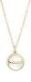 Stainless Steel Necklace With Circular Pendant Rose Gold