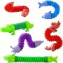 6PCS Animal Pop Tubes MINI Keychain Pop Tubes Party Toys Sensory Toys Party Favorites Classroom Prizes Travel Toys MINI Toys