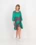 GREE N Wave Short Puff Sleeve Shirred Dress - S / N / Women