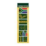 Springbok Go Bokke Temporary Tattoo 8 Pack
