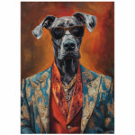 Tear Resistant Deco Print Music Star Great Dane