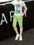 2PCS Boys Stylish Letter Graphic Print Short Sleeve T-Shirt & Solid Shorts Set Comfy Summer Boys Clothes