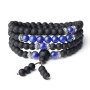 Amorwing Matte Onyx Lapis Lazuli 108 Mala Beads Wrap Bracelet Necklace