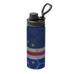 Flag Of Cape Verde Water Bottle 18OZ Leak-proof Stainless Steel Insulated Water Bottles For Sports Travel