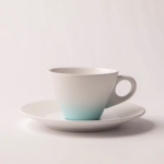 Designers Guild - Aqua Cup & Saucer Set Of 4