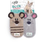 CAT All For Paws Mouse Sock Toy - 2 Pack Waggs Online Pet Shop