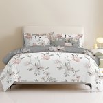 2 3PCS Flower Duvet Cover Kit Duvet Cover 1 Pillowcase 1 2 Pillow Insert And Duvet Insert Not Included Available In All Seasons