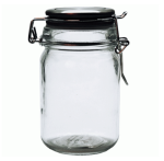 6 Pack Metal Clip Top Jar Various Sizes - 12CM H X 6CM W 250ML
