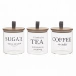 Glass Tea Coffee & Sugar Container - 750 Ml