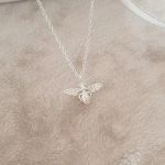 Biddy 925 Sterling Silver Bee Necklace 14X8MM 45CM Chain