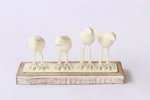 S 4 Metal Birds On Stand – 17X30CM