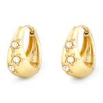 Stainless Steel MINI Crystal Star Hoop Earrings