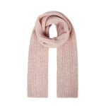 Surblue Winter Chunky Knit Scarf Thick Warm Cable Herringbone Pattern Wrap Long Classic Fashion For Women And Men Pink
