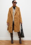 Edit Lux Textured Belted Coat - Camel