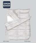 Simon Baker Pencil Stripes Cotton Printed Duvet Cover Set Various Sizes - Multi Three Quarter 150CM X 200CM +1 Pillowcase 45CM
