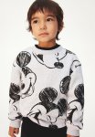 Printed Sweatshirt - Light Grey Mickey Mouse