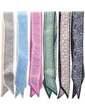 Zxzh 6 Pack Fashion Scarves For Women Multifunctional Boho Head Scarf Satin Scarf For Hair Neck Wrist And Handbag purse Accessor