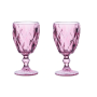 Stylish Pink Crystale Wine Glasses For Decor - 6 Pieces