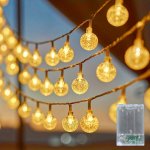 Outdoor LED Bubble Ball String Lights 50 100 Leds On 5M 10M Length Warm White Fairy Lights For Indoor And Outdoor Decor Christma