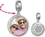 CBA102628 - 925 Sterling Silver Personalized Dangle Photo Charm