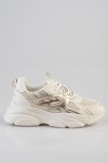 Sissy Boy Womens Chunky Sneaker With Gillter Detail In Cream And Gold - Cream And Gold 3