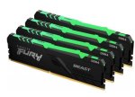 Kingston Fury Beast Rgb 128GB 4X32GB DDR4-3200MHZ CL16 1.35V Black Desktop Memory