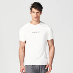 Statement Ribbed Tech Tee - Pearl White - Pearl White XXL M