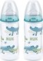 Nuk First Choice+ Temperature Control Bottle With Silicone Teat 6 Months And Older 300ML Crocodile Pack Of 2