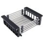Home Kitchen Sink Retractable Stainless Steel Drainer Rack 47CM