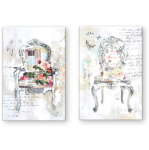 Victorian Chair Wall Canvas Painting Set Of Two 900 X 600 Each
