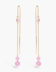 Goldair Gold Plated Pink Cubic Zirconia Drop Hook Earrings