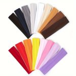 4PCS SET Solid Color Hair Band Sport Elastic Yoga Headbands Sports Yoga Accessory For Women Men Dance Biker Wide Headband Stretc