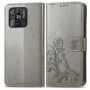 For Xiaomi Redmi 10C Four-leaf Clasp Embossed Buckle Leather Phone Case
