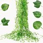 Lifelike Artificial Ivy Garland - Faux Greenery Hanging Vine For Home & Wedding Decor Perfect For Spring Labor Day St. Patrick's Valentine's Oktoberfest