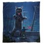 Jurassic Kitty Light Weight Fleece Blanket By Vincent Hie