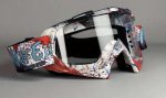 Motocross Goggles - White Black