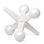 Torre & Tagus 9" Modern White Jack Decor - Large Ceramic Jacks Decoration & Retro Decor For Home Decorative Jacks For Home Decor