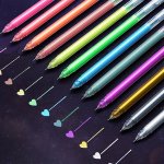 12 Pieces Large Capacity Needle Tube Gel PENS 12 Colors Suitable For Diy Painting Black Card Drawing Marking Graffiti