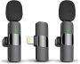 Jounivo Professional Wireless Lavalier Lapel Microphone For Iphone Ipad - Cordless Omnidirectional Condenser Recording MIC For Interview Video Podcas