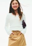Fluffy-knit Jumper - White