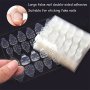 600pcs/25 Sheets Waterproof Breathable Strong Adhesive Jelly Glue Fake Nail Stickers Double-Sided Nail Tabs For False Nails Application