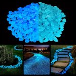 50 100PCS Glow In The Dark Rocks Outdoor Blue Glow Rocks Outdoor Garden Glow In The Dark Stones For Landscaping Glow In The Dark