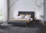 Jazz Black And Gold Bed And Pedestals Only.